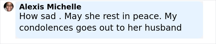 Comment expressing condolences for former Miss Universe contestant who died in an elk collision accident.