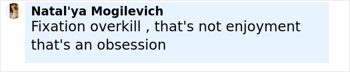 Screenshot of a comment by Natal'ya Mogilevich about fixation and obsession related to viral theory on Jeffrey Dean Morgan.