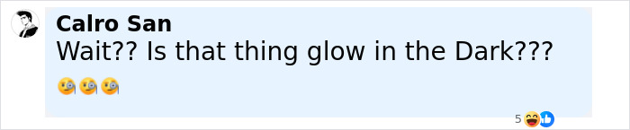 Comment from Calro San asking if the flying dildo is glow in the dark, reacting to viral footage involving a WNBA star during a game. Comment from Calro San asking if the flying dildo is glow in the dark, reacting to viral footage involving a WNBA star during a game.