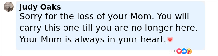 Comment expressing sympathy for Brad Pitt's final public message to his mom following her passing. Comment expressing sympathy for Brad Pitt's final public message to his mom following her passing.