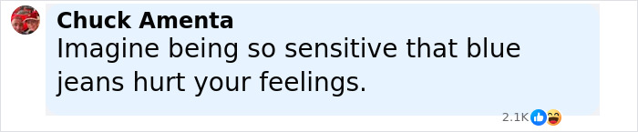 Screenshot of a social media comment by writer who trashed Sydney Sweeney discussing sensitivity and feelings.