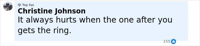 Screenshot of a Facebook comment by Christine Johnson reacting to Travis Kelce&rsquo;s proposal to Taylor Swift.