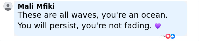 Comment by Mali Mfiki expressing encouragement and persistence amid pain dismissed by doctors, highlighting rare disorder discovery. Comment by Mali Mfiki expressing encouragement and persistence amid pain dismissed by doctors, highlighting rare disorder discovery.