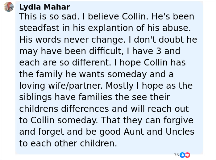 Comment expressing sadness and support for Kate and Jon Gosselin&rsquo;s son Collin&rsquo;s heartbreaking message about being locked up and isolated.