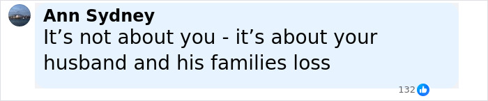 Comment from Ann Sydney expressing sympathy about a husband's family loss, related to Meghan Markle's emotional confession about Queen Elizabeth's passing. Comment from Ann Sydney expressing sympathy about a husband's family loss, related to Meghan Markle's emotional confession about Queen Elizabeth's passing.