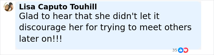 Commenter Lisa Caputo Touhill expressing support for a woman joining an anti-loneliness club to make new friends.