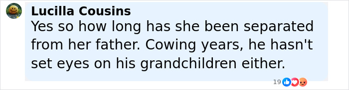 Comment from Lucilla Cousins expressing concern about family separation and missing grandchildren related to Meghan Markle’s emotional confession. Comment from Lucilla Cousins expressing concern about family separation and missing grandchildren related to Meghan Markle’s emotional confession.