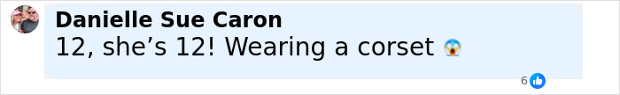 Comment highlighting concern over 12-year-old wearing a corset sparking discussion about Kim Kardashian's parenting choices.
