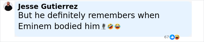 Screenshot of a social media comment about MGK claiming he's half alien and discussing his age and dating in an interview.