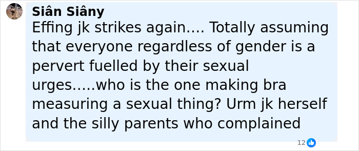 Comment criticizing assumptions about gender and addressing J.K. Rowling&rsquo;s stance on alleged trans employee controversy.