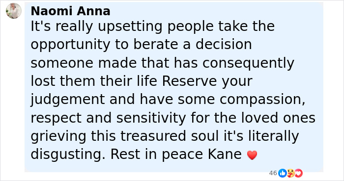 Screenshot of a Facebook comment expressing grief over a dad, 28, who lost his life after being buried alive while digging sand with kids.