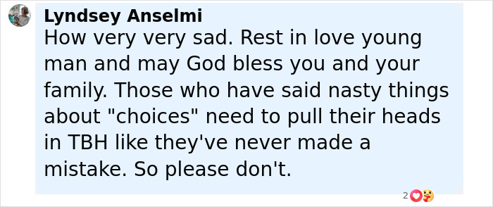 Comment expressing condolences for a dad who lost his life after being buried alive while digging sand with kids.
