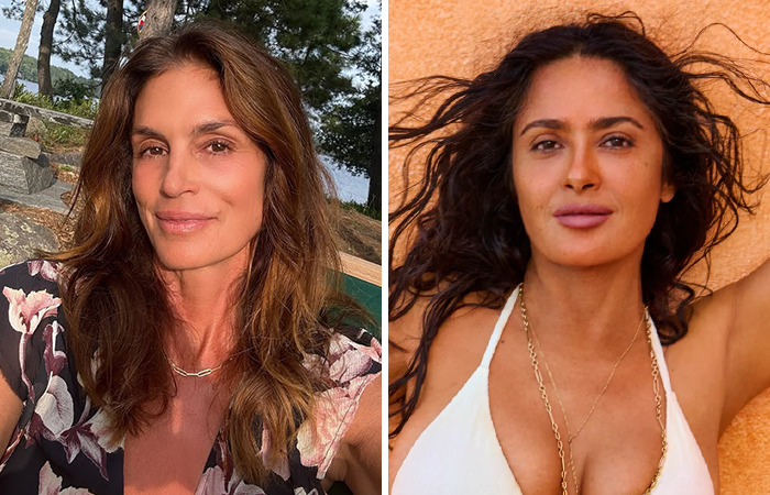 Side-by-side photos of two female celebrities showing the dramatic impact of plastic surgery on same-year born stars.