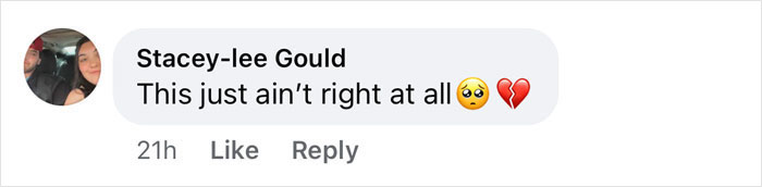 Comment from Stacey-lee Gould expressing sadness and heartbreak about polygraph results made public for parents.