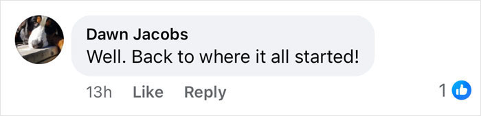 Comment by Dawn Jacobs saying well back to where it all started related to polygraph results for parents.