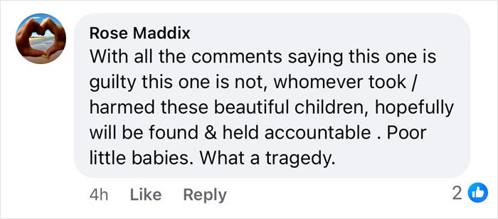 Comment expressing hope for accountability in the case of two kids who disappeared without a trace after polygraph results made public.