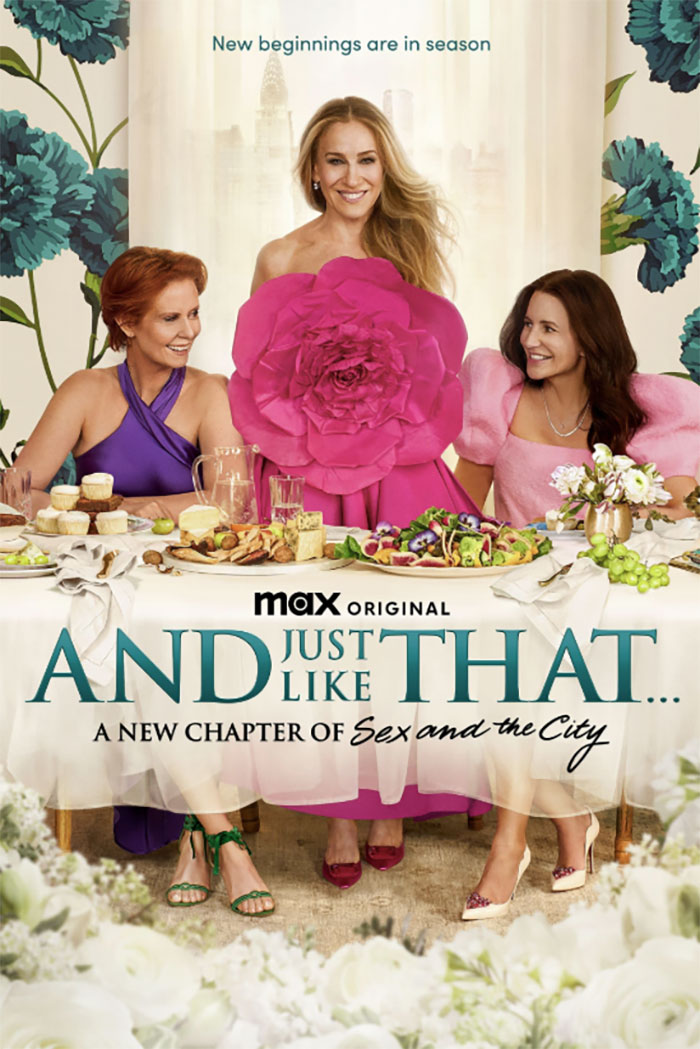 Sarah Jessica Parker and co-stars at a table promoting the And Just Like That series finale on Max Original. Sarah Jessica Parker and co-stars at a table promoting the And Just Like That series finale on Max Original.