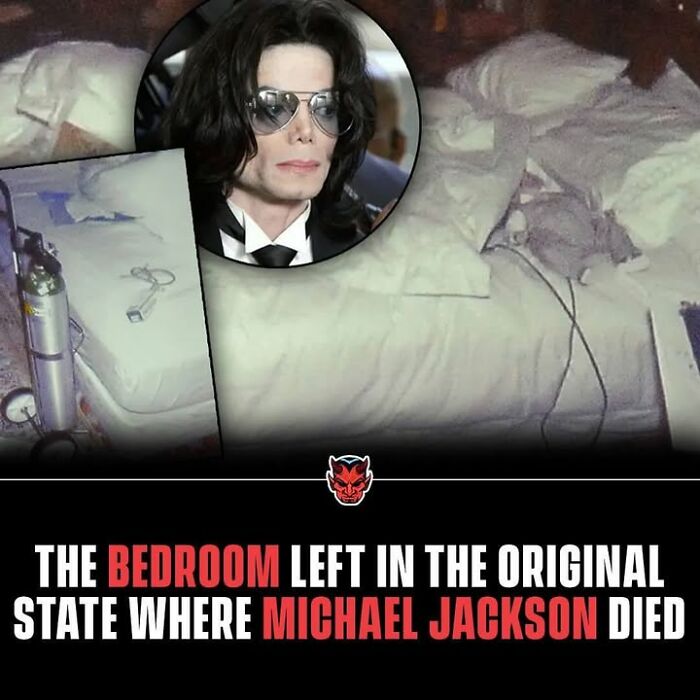 Creepy facts image showing the bedroom left in the original state where Michael Jackson died, eerie and unsettling scene.