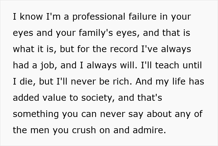 Text image showing a husband expressing feelings of failure and resentment after a trip he didn&rsquo;t want to take.