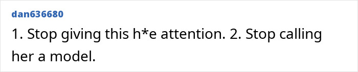 Text comment criticizing attention given to Bonnie Blue's remark about Travis Kelce amid Taylor Swift-related news.