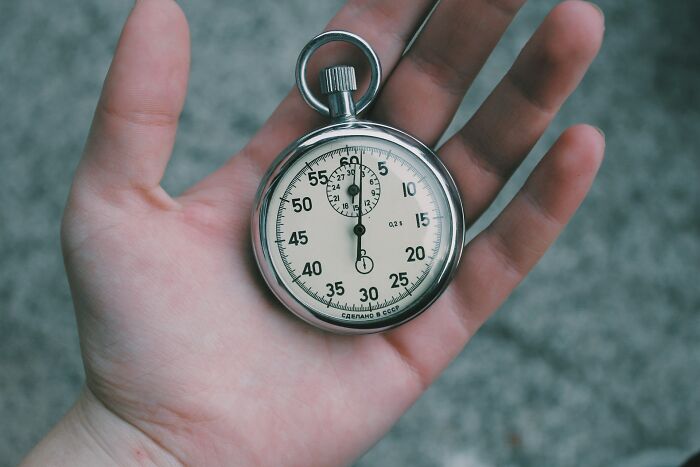 Hand holding an antique pocket watch with a chain in a dark background, illustrating the concept of Boops Boops fish facts.