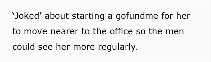 Text excerpt showing a wife shocked as husband faces discipline again for inappropriate work comments.