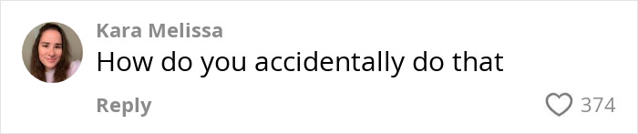 Comment by Kara Melissa with her profile picture, sharing her reaction to a story about a woman accidentally leaving a tampon inside for a month.
