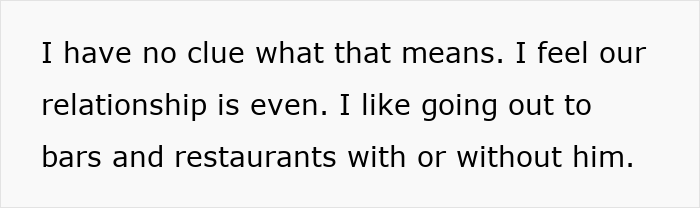 Text excerpt showing a woman&rsquo;s reflection on jealousy and relationship balance after checking boyfriend&rsquo;s phone.