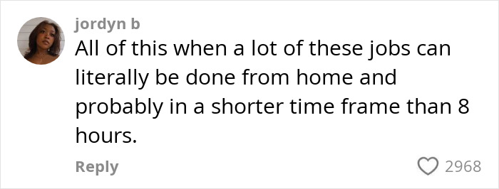Comment from a woman about working mom challenges in the U.S., emphasizing remote work and flexible hours benefits. Comment from a woman about working mom challenges in the U.S., emphasizing remote work and flexible hours benefits.