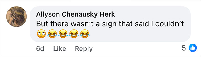 Comment from social media user questioning lack of signage as Yellowstone visitor walks across forbidden area causing outrage. - 10