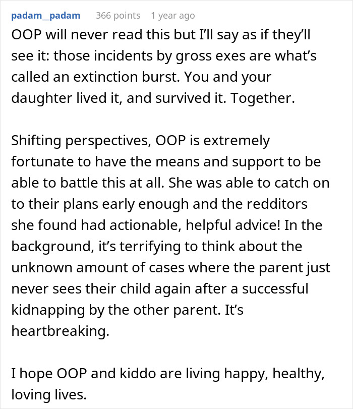 Reddit comment discussing incidents involving poisoning toddler with essential oils by mother-in-law and family impact.
