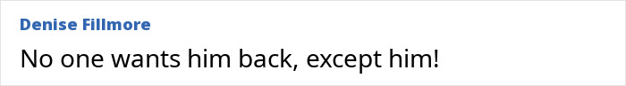 Comment by Denise Fillmore stating no one wants him back except him, highlighting staff tension before Jimmy Kimmel's return. Comment by Denise Fillmore stating no one wants him back except him, highlighting staff tension before Jimmy Kimmel's return.