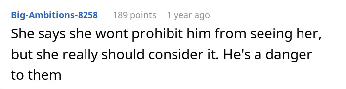 Reddit comment discussing dangers of allowing someone access after MIL poisons toddler with essential oils, husband shocked.