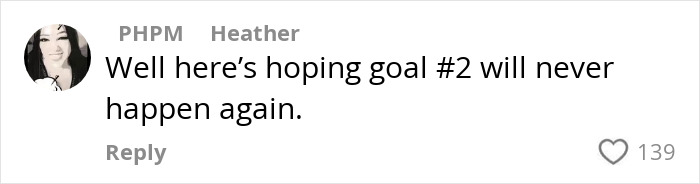 Comment on social media post expressing hope related to motherhood and tragic hidden baby body case.