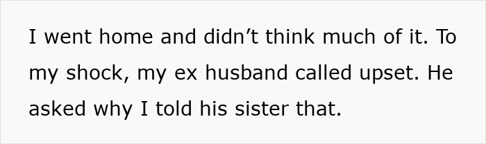 Text excerpt about an upset ex-husband confronting his wife after accusing her of cheating to save face.