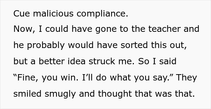 Text excerpt showing a person describing group project fails due to lazy teammates expecting the smart one to do everything.