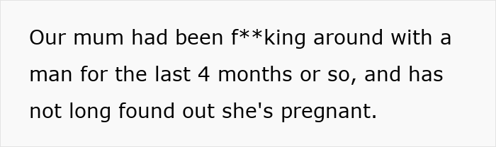 Text on a white background discussing a 46-year-old pregnant woman expecting adult kids to provide 24/7 help.