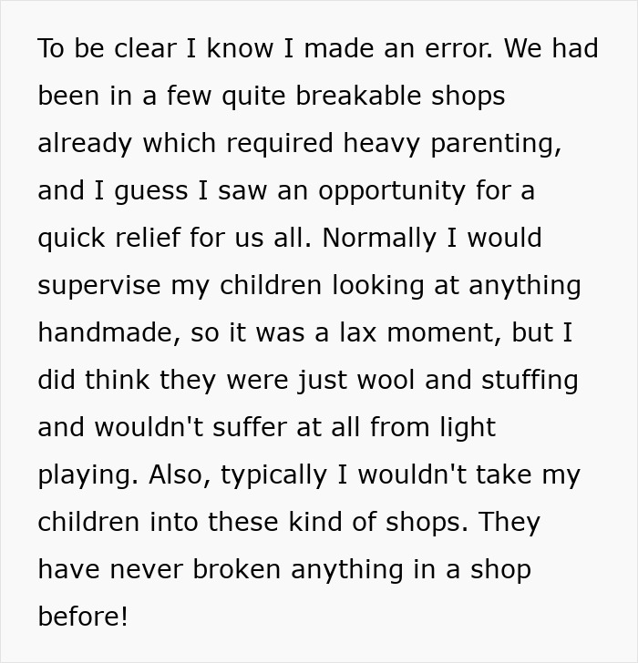 British woman experiences parenting lecture from French shop owner during holiday over broken items. British woman experiences parenting lecture from French shop owner during holiday over broken items.