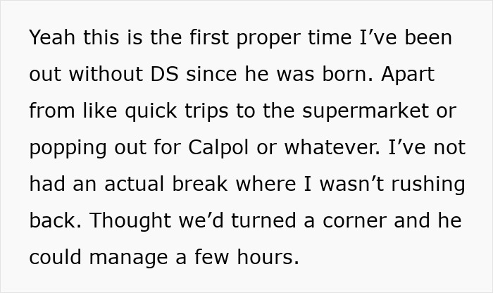 Text excerpt about a dad&rsquo;s first time taking care of his son, forgetting diaper change and feeding.