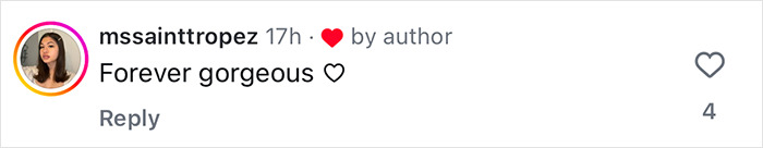 Comment on social media by mssainttropez praising Alyssa Milano&rsquo;s decision to remove her breast implants with a heart emoji.