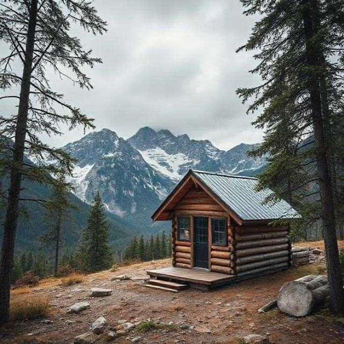 The Man Who Lives In A Tiny Cabin In The Mountains