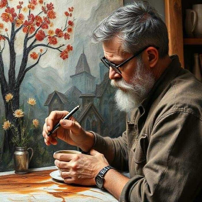 The Artist Who Paints With Coffee
