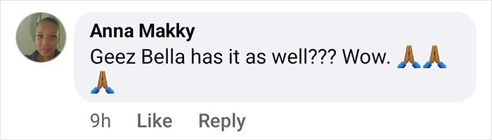 Comment from Anna Makky reacting to Bella Hadid&rsquo;s hospital photos after revealing years of invisible suffering.