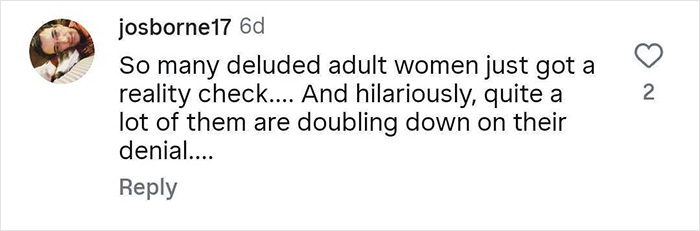 Comment on social media about adults' denial, related to mom telling 6YO daughter about Taylor Swift's wedding reaction going viral.