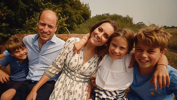 Kate Middleton with family outdoors, showing affection and kindness after royal funeral with King Charles.