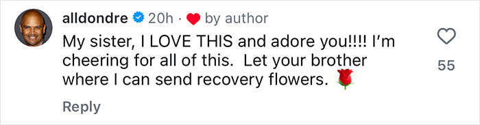 Comment by alldondre expressing love and support while asking where to send recovery flowers for Alyssa Milano.