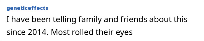 Text reading genetic effects and I have been telling family and friends about this since 2014, related to food that increases dementia risk. Text reading genetic effects and I have been telling family and friends about this since 2014, related to food that increases dementia risk.