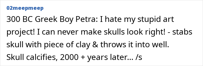 Illustration of mysterious Petralona Man skull found in cave, studied by experts decades after discovery.