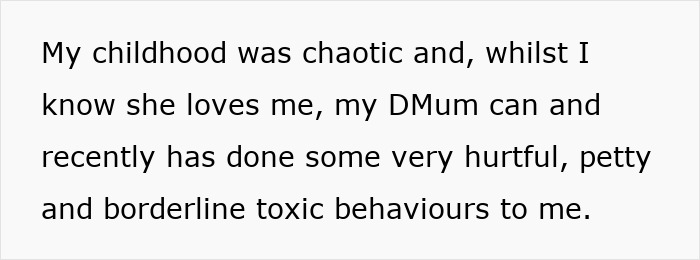 Text image with a personal reflection about a chaotic childhood and toxic behaviors from a child-pregnant mother. Text image with a personal reflection about a chaotic childhood and toxic behaviors from a child-pregnant mother.