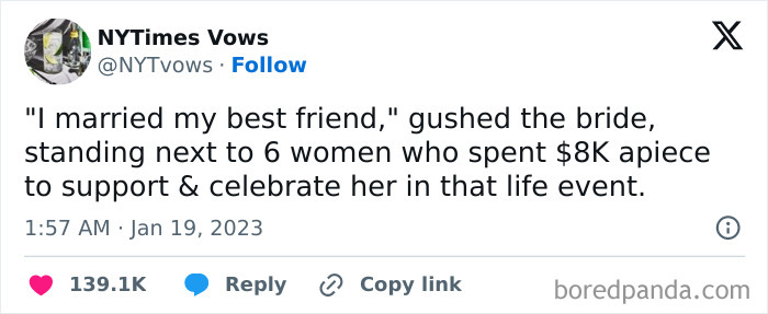 Tweet about marriage and friendship, showing a heartfelt moment that helps laugh away the fatigue of being human.